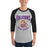 Man wearing Jersey Village High School Falcons Unisex 3/4 Sleeve Raglan T-shirt 213