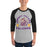 Man wearing Jersey Village High School Falcons Unisex 3/4 Sleeve Raglan T-shirt 208