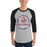 Man wearing Jersey Village High School Falcons Unisex 3/4 Sleeve Raglan T-shirt 206