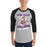 Man wearing Jersey Village High School Falcons Unisex 3/4 Sleeve Raglan T-shirt 205