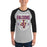 Man wearing Jersey Village High School Falcons Unisex 3/4 Sleeve Raglan T-shirt 204