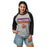 Woman wearing Jersey Village High School Falcons Unisex 3/4 Sleeve Raglan T-shirt 049