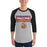 Man wearing Jersey Village High School Falcons Unisex 3/4 Sleeve Raglan T-shirt 049