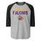 Jersey Village High School Falcons Unisex 3/4 Sleeve Raglan T-shirt 017