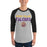 Man wearing Jersey Village High School Falcons Unisex 3/4 Sleeve Raglan T-shirt 017