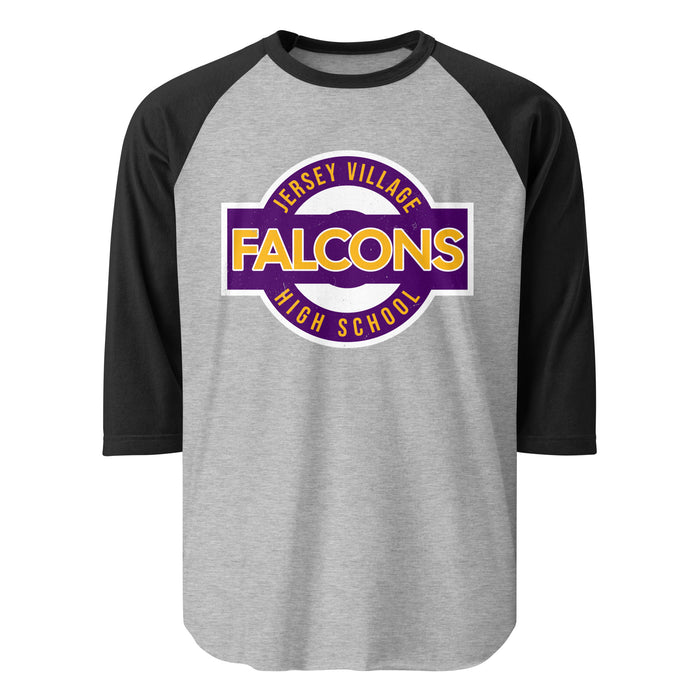 Jersey Village High School Falcons Unisex 3/4 Sleeve Raglan T-shirt 011