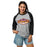 Woman wearing Jersey Village High School Falcons Unisex 3/4 Sleeve Raglan T-shirt 009