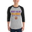 Man wearing Jersey Village High School Falcons Unisex 3/4 Sleeve Raglan T-shirt 003
