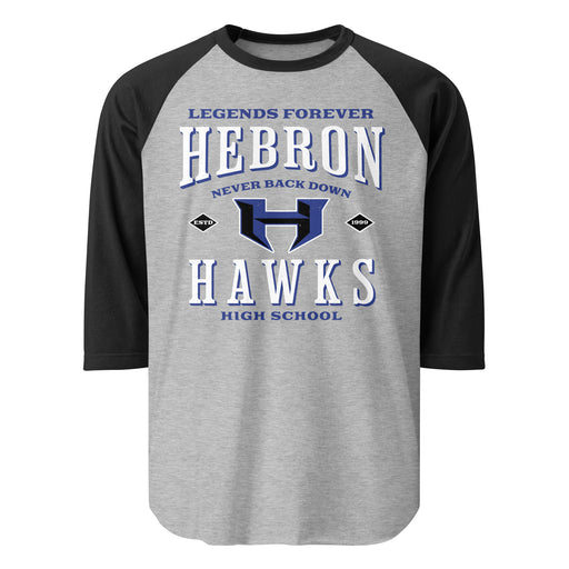 Hebron High School Hawks Unisex 3/4 sleeve Raglan T-shirt 230