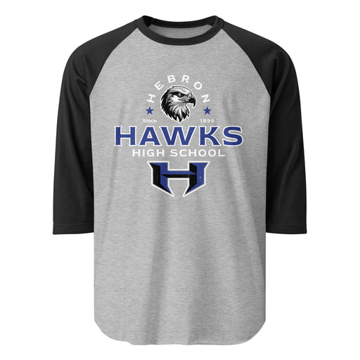 Hebron High School Hawks Unisex 3/4 sleeve Raglan T-shirt 222