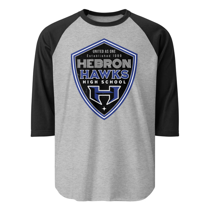 Hebron High School Hawks Unisex 3/4 sleeve Raglan T-shirt 225