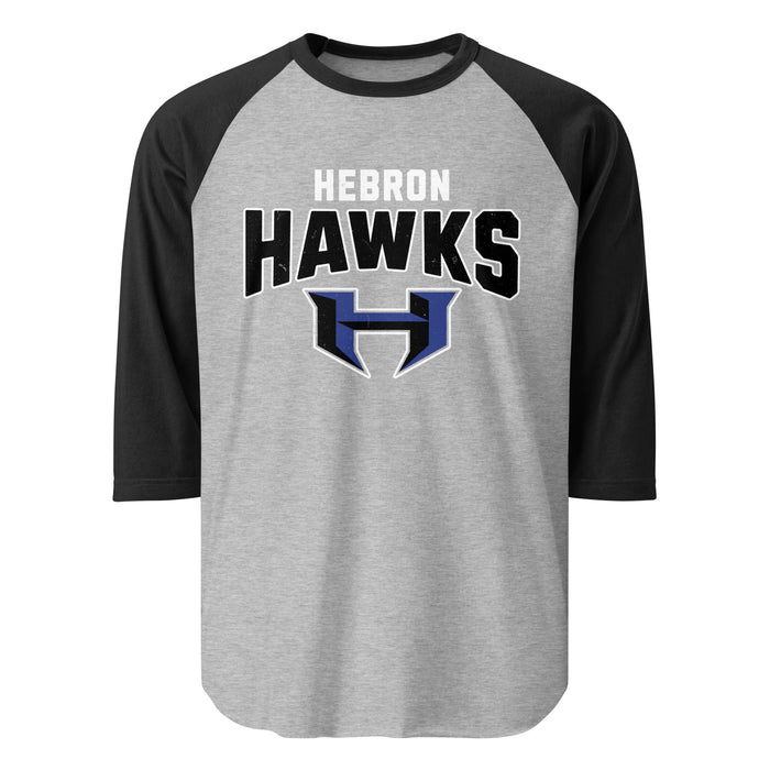Hebron High School Hawks Unisex 3/4 sleeve Raglan T-shirt 234