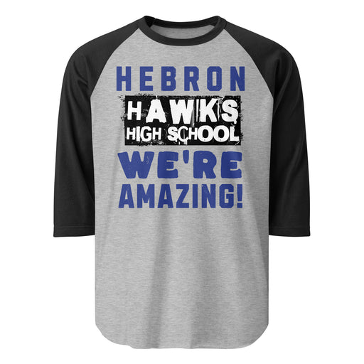 Hebron High School Hawks Unisex 3/4 sleeve Raglan T-shirt 231