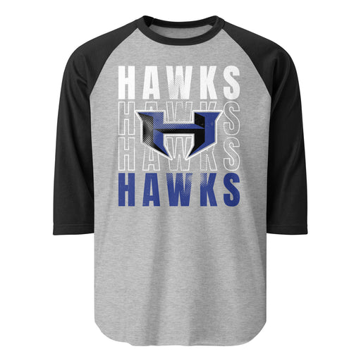 Hebron High School Hawks Unisex 3/4 sleeve Raglan T-shirt 233