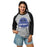 Woman wearing Hebron High School Hawks Unisex 3/4 sleeve Raglan T-shirt 219