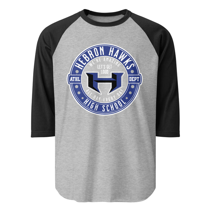 Hebron High School Hawks Unisex 3/4 sleeve Raglan T-shirt 224