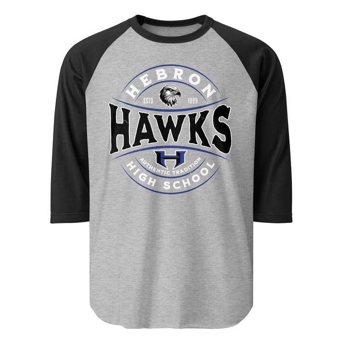 Hebron High School Hawks Unisex 3/4 sleeve Raglan T-shirt 218