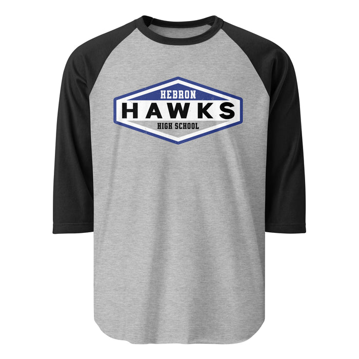 Hebron High School Hawks Unisex 3/4 sleeve Raglan T-shirt 009