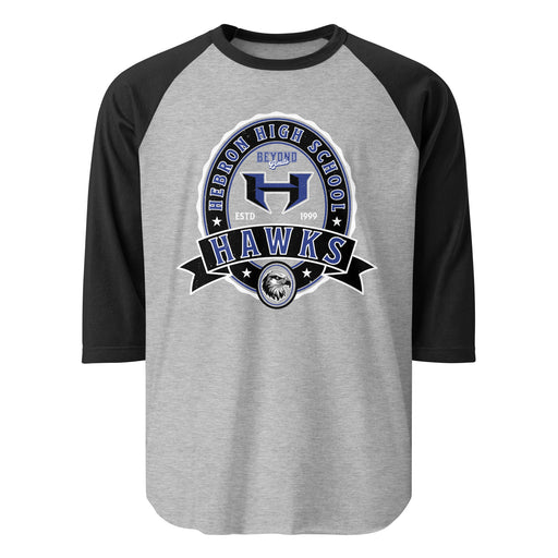Hebron High School Hawks Unisex 3/4 sleeve Raglan T-shirt 212