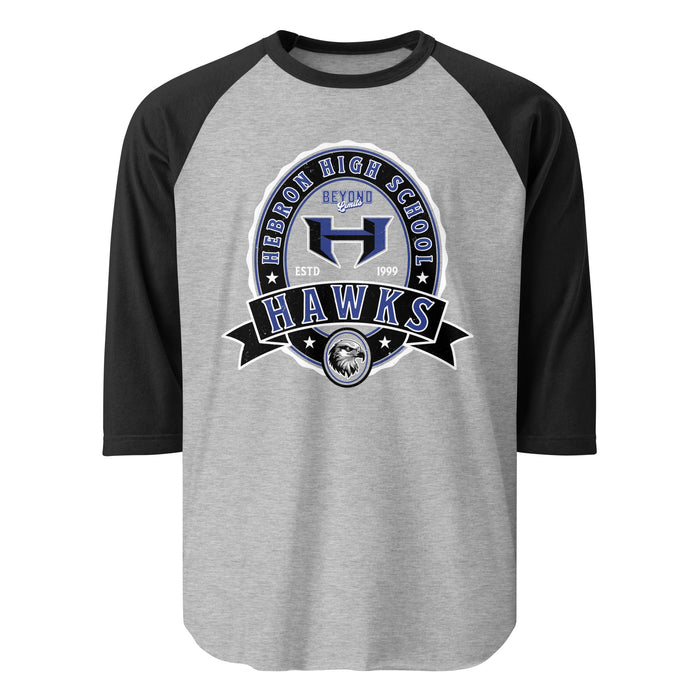 Hebron High School Hawks Unisex 3/4 sleeve Raglan T-shirt 212