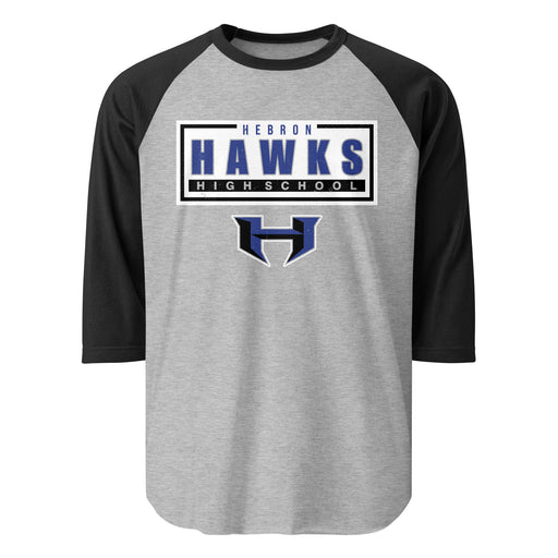 Hebron High School Hawks Unisex 3/4 sleeve Raglan T-shirt 049