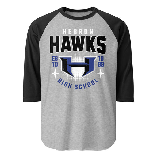 Hebron High School Hawks Unisex 3/4 sleeve Raglan T-shirt 204