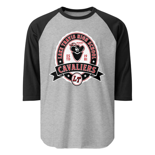 Lake Travis High School Cavaliers Unisex 3/4 sleeve Raglan T-shirt 212