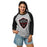 Woman wearing Lake Travis High School Cavaliers Unisex 3/4 sleeve Raglan T-shirt 225