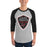 Man wearing Lake Travis High School Cavaliers Unisex 3/4 sleeve Raglan T-shirt 225