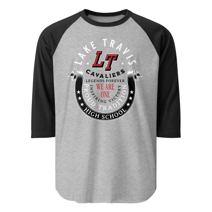Lake Travis High School Cavaliers Unisex 3/4 sleeve Raglan T-shirt 229