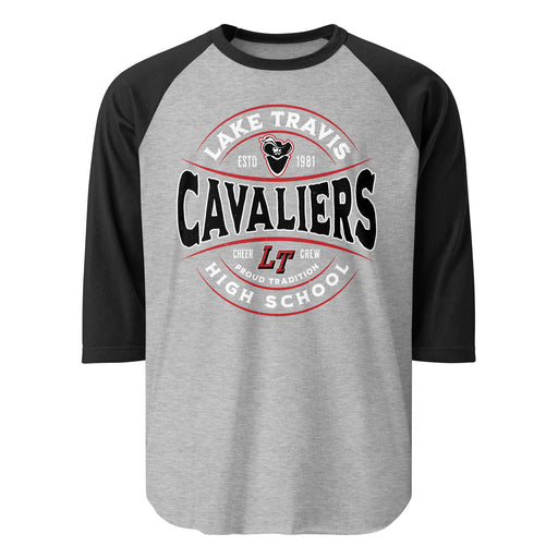 Lake Travis High School Cavaliers Unisex 3/4 sleeve Raglan T-shirt 218