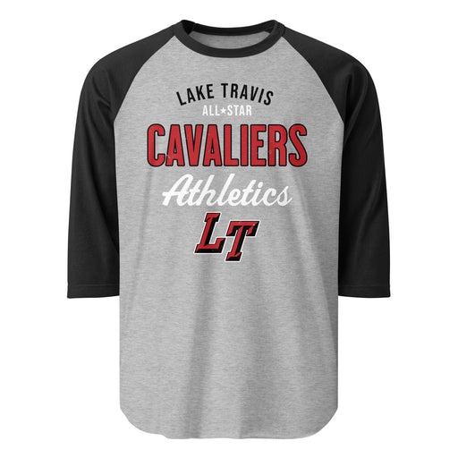 Lake Travis High School Cavaliers Unisex 3/4 sleeve Raglan T-shirt 034