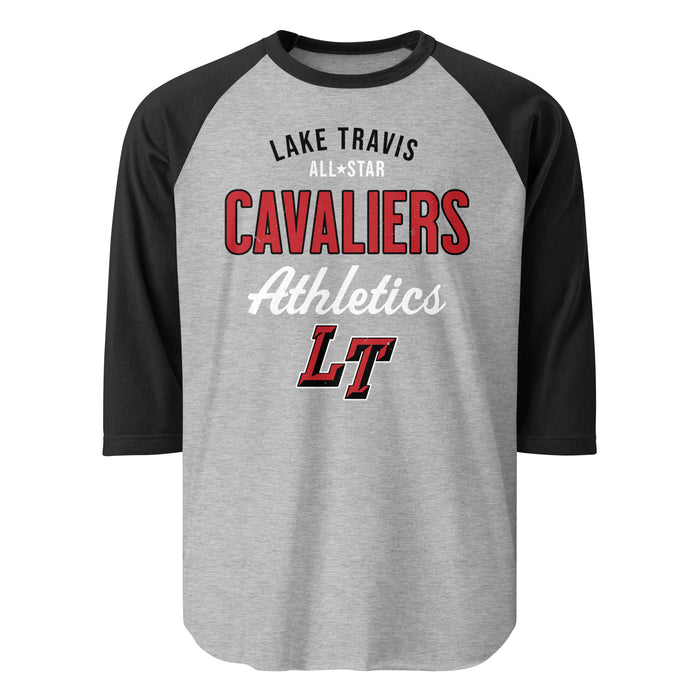 Lake Travis High School Cavaliers Unisex 3/4 sleeve Raglan T-shirt 034