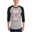 Man wearing MacArthur High School Generals Unisex 3/4 sleeve Raglan T-shirt 207
