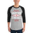 Man wearing MacArthur High School Generals Unisex 3/4 sleeve Raglan T-shirt 210