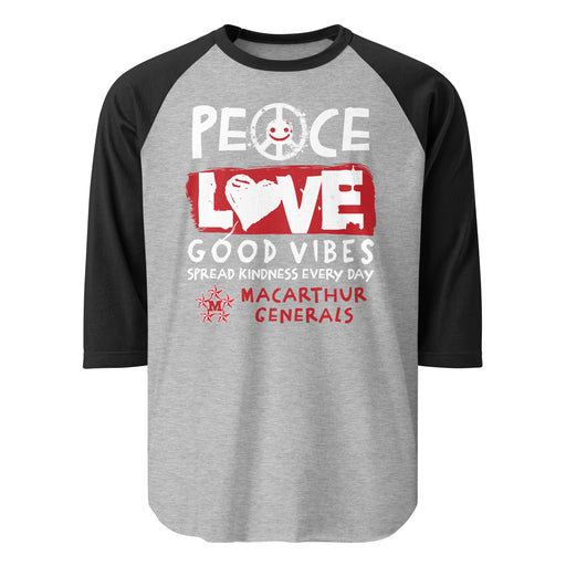 MacArthur High School Generals Unisex 3/4 sleeve Raglan T-shirt 240