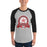 Man wearing MacArthur High School Generals Unisex 3/4 sleeve Raglan T-shirt 212