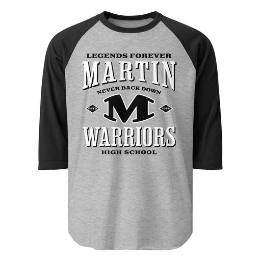 Martin High School Warriors Unisex 3/4 sleeve Raglan T-shirt 230