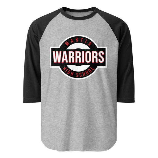 Martin High School Warriors Unisex 3/4 sleeve Raglan T-shirt 011