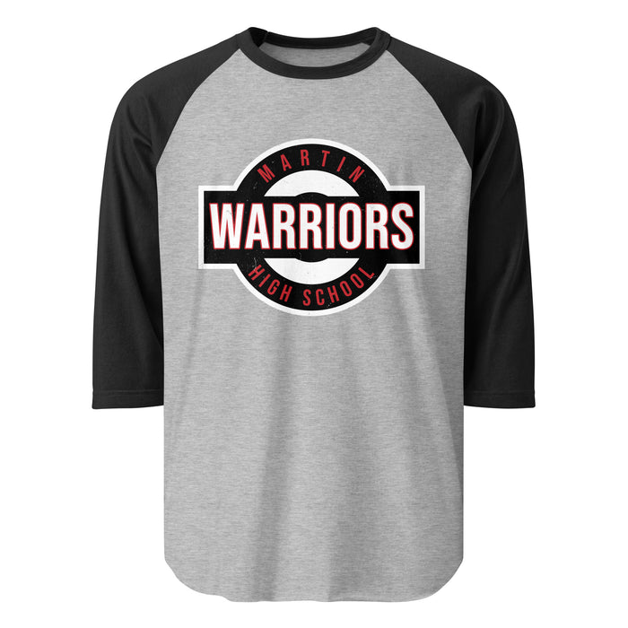 Martin High School Warriors Unisex 3/4 sleeve Raglan T-shirt 011