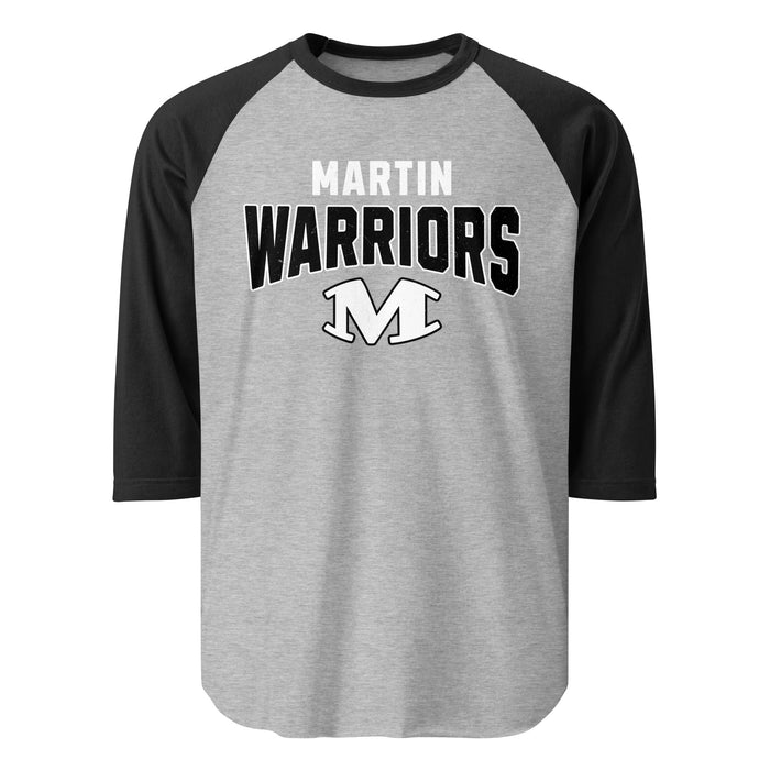 Martin High School Warriors Unisex 3/4 sleeve Raglan T-shirt 234