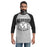 Man wearing Martin High School Warriors Unisex 3/4 sleeve Raglan T-shirt 213
