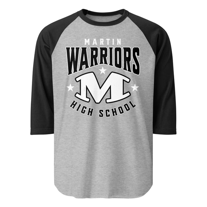 Martin High School Warriors Unisex 3/4 sleeve Raglan T-shirt 213