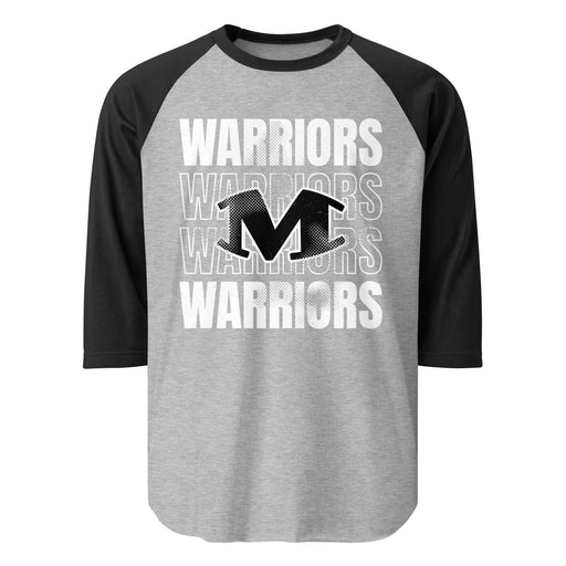 Martin High School Warriors Unisex 3/4 sleeve Raglan T-shirt 233