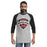 Man wearing Martin High School Warriors Unisex 3/4 sleeve Raglan T-shirt 221