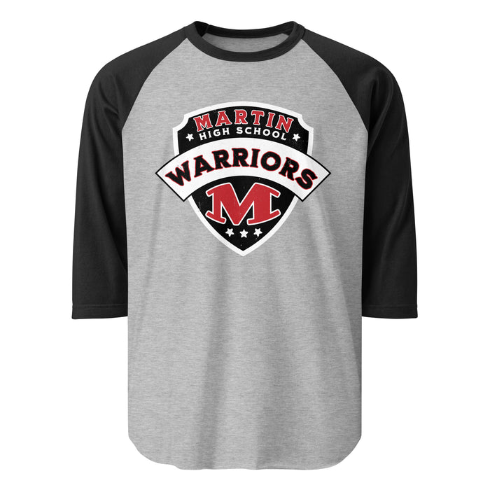 Martin High School Warriors Unisex 3/4 sleeve Raglan T-shirt 221