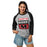 Woman wearing Martin High School Warriors Unisex 3/4 sleeve Raglan T-shirt 001