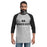 Man wearing Martin High School Warriors Unisex 3/4 sleeve Raglan T-shirt 222