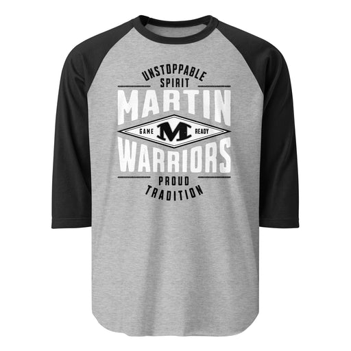 Martin High School Warriors Unisex 3/4 sleeve Raglan T-shirt 210