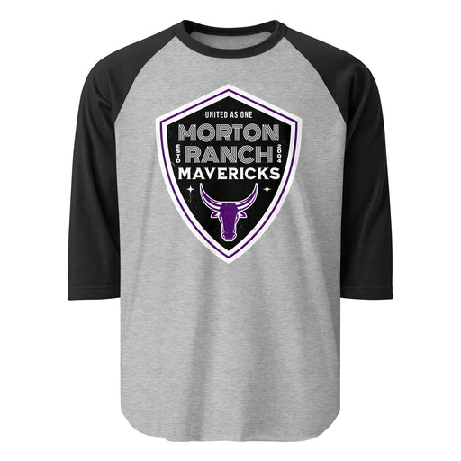Morton Ranch High School Mavericks Unisex 3/4 sleeve Raglan T-shirt 225